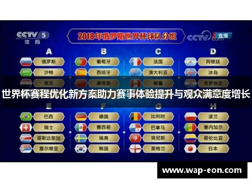 世界杯赛程优化新方案助力赛事体验提升与观众满意度增长